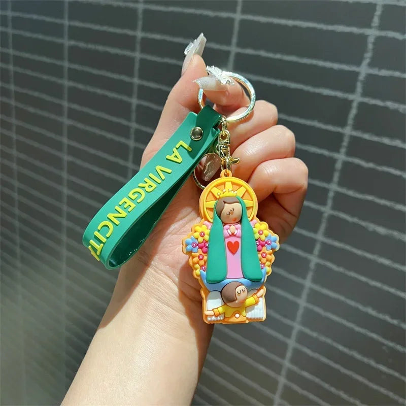 Cute Keychain of La Virgen de Guadalupe - 2 Designs