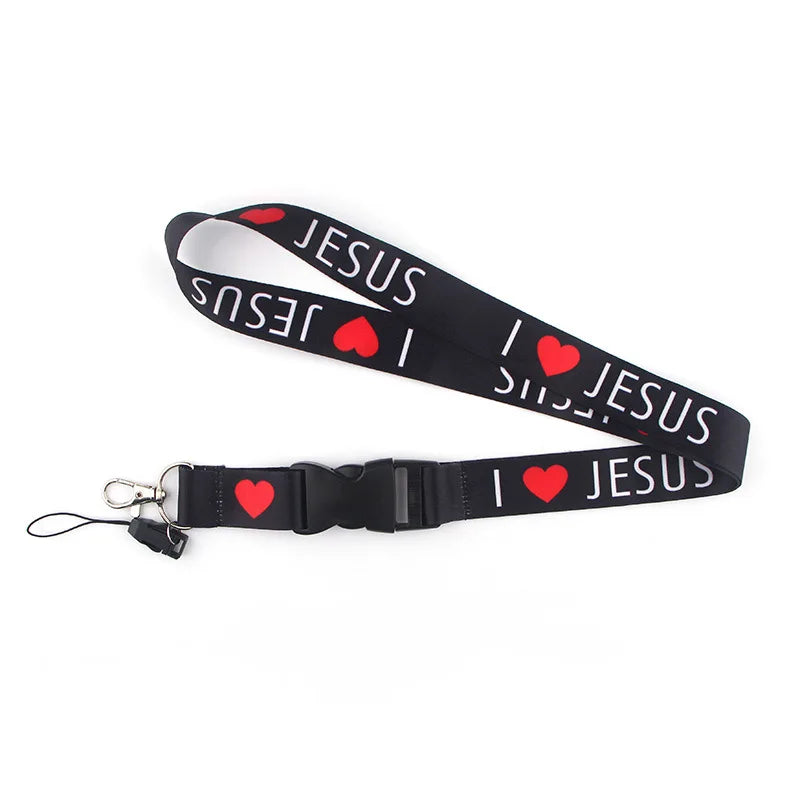 I love Jesus Keychain Lanyard