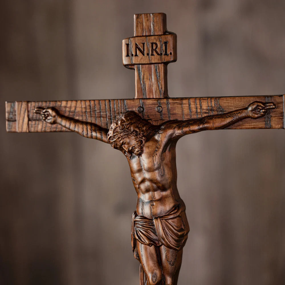 Jesus Crucifixion Scene Wood Ornament