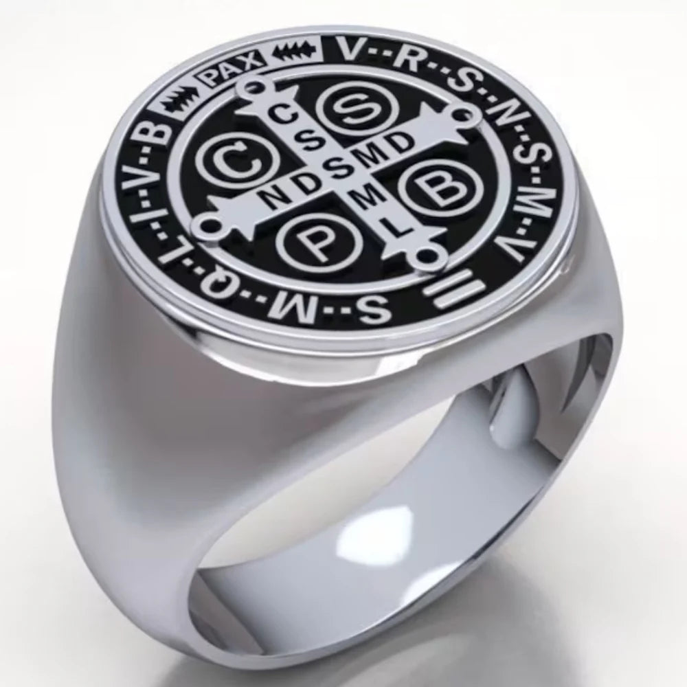 St. Benedict Medal Stainless Steel Ring