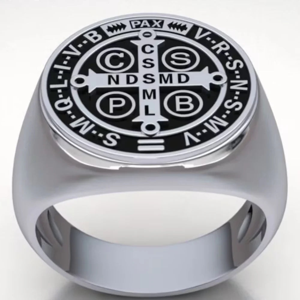 St. Benedict Medal Stainless Steel Ring